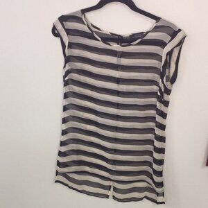 Bundle of 2 Women’s The Limited Black & White Hi-Lo XS/Express Burgundy Blouse S